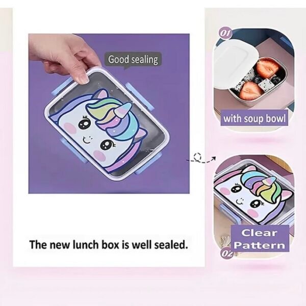 KIDS LUNCH BOX WITH SMALL SAUCE BOX