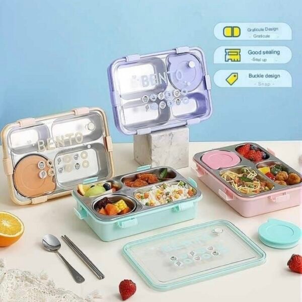 BENTO LUNCH BOX WITH 4 COMPARTMENT