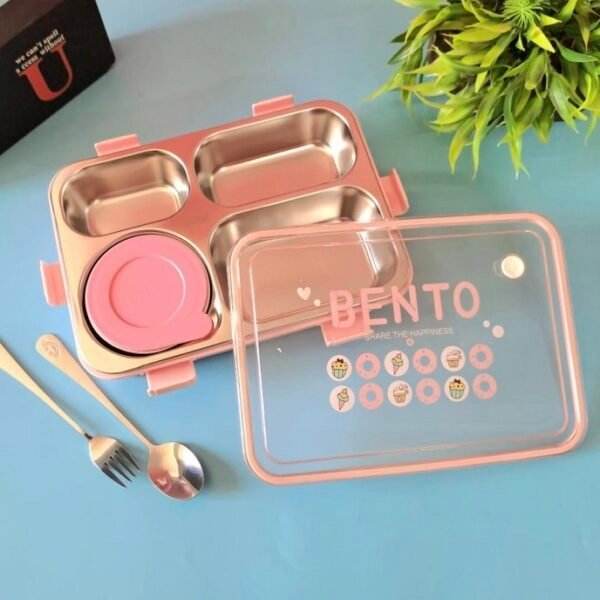 BENTO LUNCH BOX WITH 4 COMPARTMENT